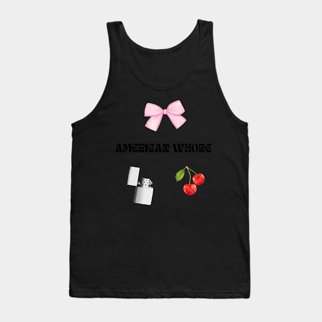 American Whore Song Print Sticker Pack Tank Top by madiwestdal